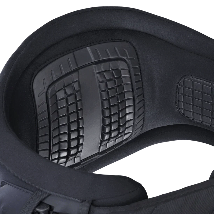 ION Riot Curv kitesurf waist harness close-up showing black padded interior and grip texture