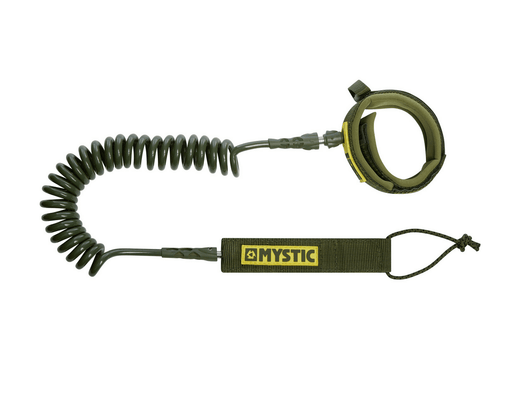 Mystic Coiled Board leash 10ft Wing Sup Surf - Boardworx