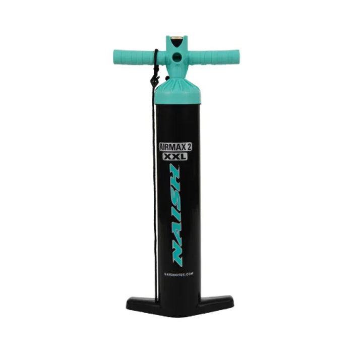 Naish Airmax 2 XXL turquoise and black kitesurfing pump with handle and hose