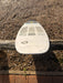 Duotone DLab Whip 5'3 surfboard with textured deck, white and grey, on a wooden rail