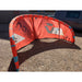 Used 2020 Duotone Neo 7m kitesurfing kite inflated, red canopy with grey Duotone logos