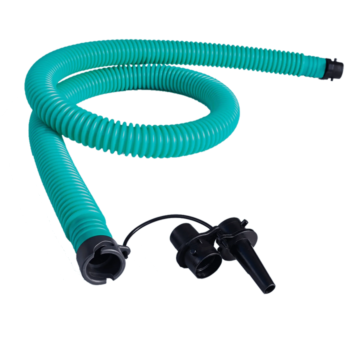 North turquoise kite wing pump hose with black nozzles for watersports inflatables