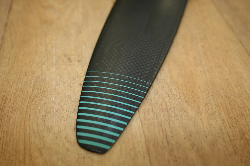 North Sonar S238 carbon stabilizer wing with turquoise stripes for wing foiling