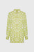 O'Neill vintage long shirt in green with white daisy floral print, beachwear clothing