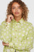 O'Neill beach vintage long shirt in green with white daisy floral print, women's surf clothing