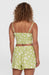 O'Neill women's green vintage shorts with white daisy print, summer surf clothing