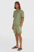 O'Neill Cali 16 green swim shorts with bold logo, men's surf clothing for watersports