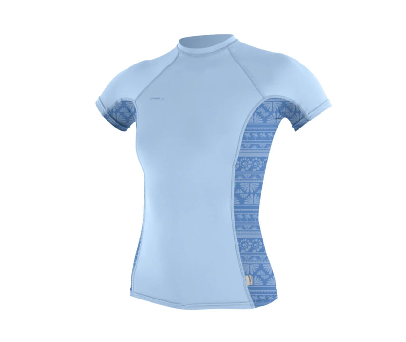 O'Neill Hyperfreak Skins S/S Rash Guard Chambray Blue/Surf Abstract