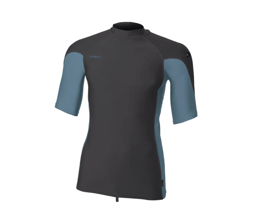 O'Neill Hyperfreak Skins S/S Rash Guard Tempered Steel/Blue Fusion