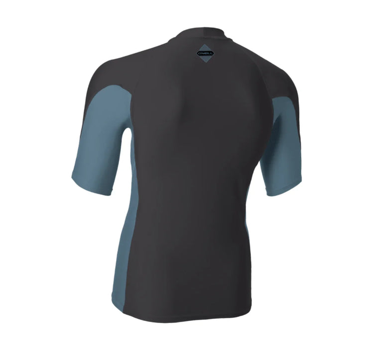 O'Neill Hyperfreak Skins S/S Rash Guard Tempered Steel/Blue Fusion