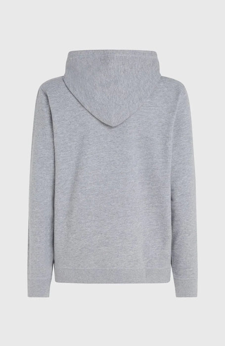 O'Neill silver melee hoodie, back view, grey surf clothing for watersports enthusiasts