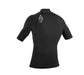 O'Neill black short sleeve turtleneck rash vest for watersports, rear view