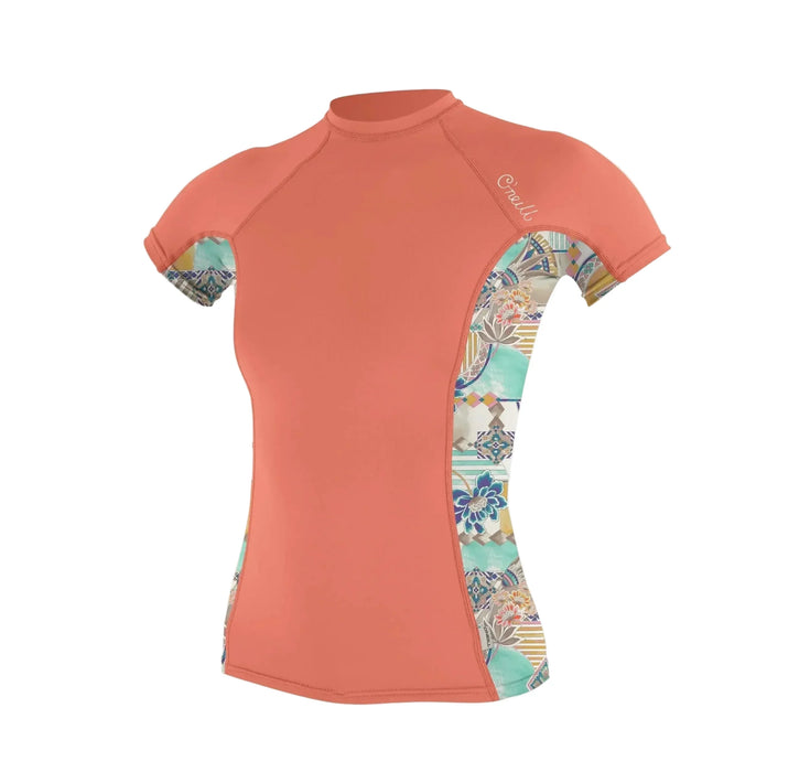 O'Neill Women's Side Print S/S Rash Vest Nectar Zephora