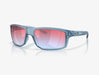 Oakley sunglasses with matte transparent blue frame and pink sapphire Prizm Snow lenses