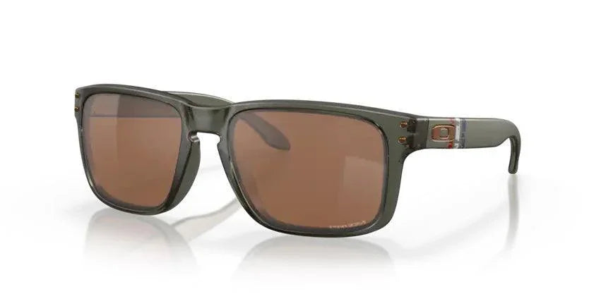 Oakley Holbrook Uncle Sam matte olive sunglasses with Prizm Tungsten lenses.