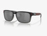 Oakley Holbrook black fade sunglasses with Prizm black lenses and red graphic arms