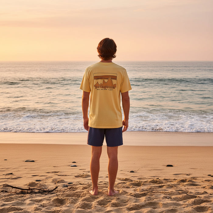 Patagonia '73 Skyline Organic T-Shirt Buttercup Yellow - Boardworx