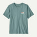 Patagonia 73 Skyline T-shirt in blue sage, short sleeve surf clothing with chest logo