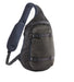 Patagonia Atom Sling Bag 8L in smolder blue with single padded shoulder strap and front buckles