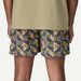 Blue palm print board shorts for watersports, ideal for Whitstable beachwear