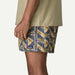 Patagonia palm print board shorts in blue and green, ideal for watersports in Whitstable, Kent.