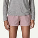 Patagonia Barely Baggies watersports shorts in quiet violet, women's surf clothing