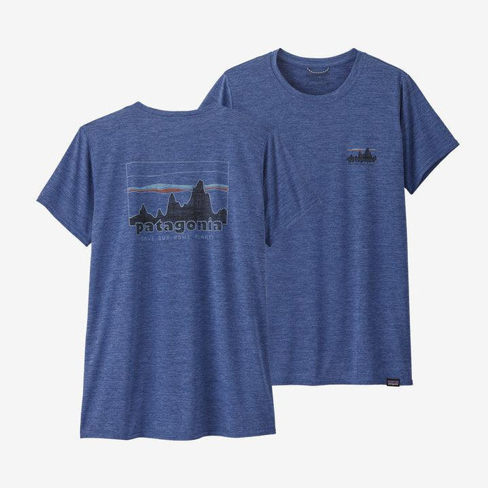 Patagonia Capilene Cool Daily Graphic Shirt 73 Skyline: Current Blue X-Dye - Boardworx