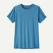 Patagonia Capilene Cool Daily Shirt in light shore blue, short sleeve surf clothing