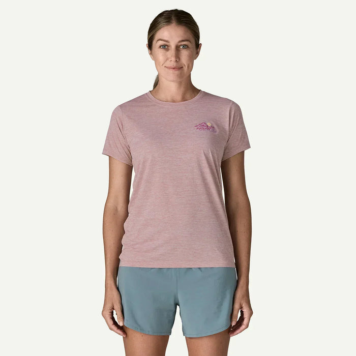 Patagonia Capilene Cool Daily Shirt in quiet violet, women's surf T-shirt for watersports