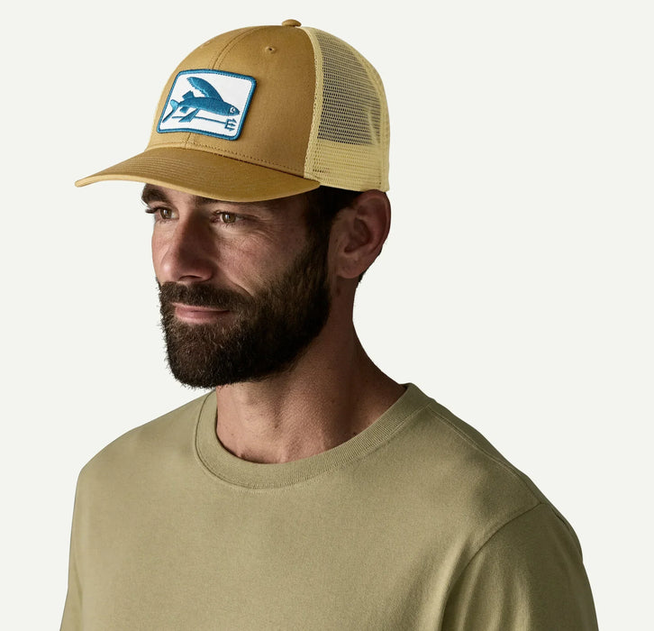 Patagonia Flying Fish LoPro Trucker Hat Bobcat Brown