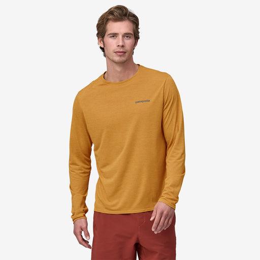 Patagonia Long-Sleeved Capilene Cool Daily Graphic Shirt - Waters Boardshort Logo: Pufferfish Gold X-Dye - Boardworx