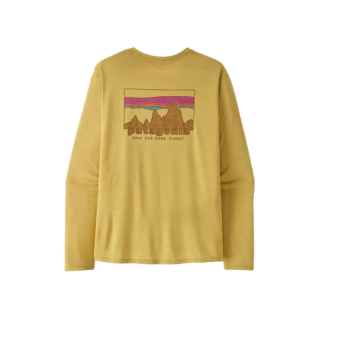 Patagonia Long-Sleeved Capilene Cool Daily Shirt - '73 Skyline Limestone Yellow - Light Limestone Yellow X-Dye