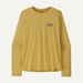 Patagonia long sleeve yellow Capilene Cool Daily shirt with chest logo, surf clothing