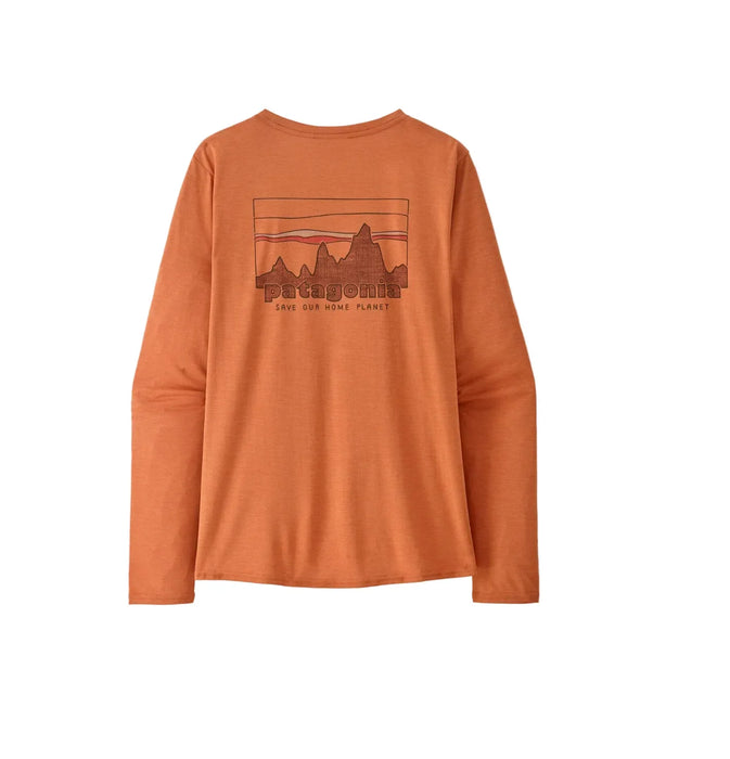 Patagonia Long-Sleeved Capilene® Cool Daily Graphic Shirt '73 Skyline: Rock Melon X-Dye