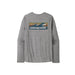 Patagonia Long-Sleeved Capilene® Cool Daily Graphic Shirt - Waters Boardshort Logo Abalone Blue: Feather Grey