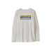 White long-sleeve shirt with Patagonia logo on a product page