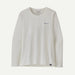 Patagonia long sleeve watersports shirt in light grey with logo, ideal surf clothing