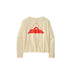 Patagonia Beige long-sleeve shirt with red triangle log0