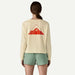 Patagonia long sleeve organic shirt undyed natural with red mountain graphic on back
