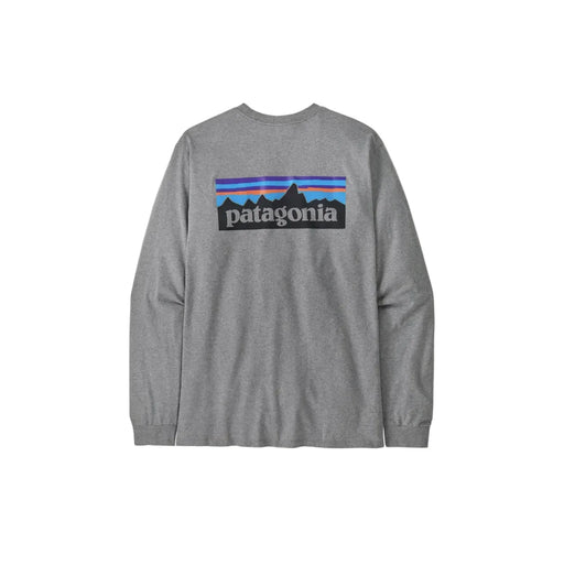 Patagonia Long Sleeved P-6 Logo Responsibili-Tee Gravel Heather