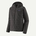 Patagonia Nano Puff black hooded insulated jacket for watersports and outdoor activities