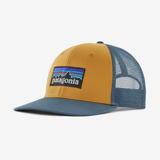 Patagonia P-6 Logo Trucker Hat Pufferfish Gold - Boardworx