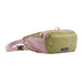 Multicolored waist bag Patagonia with pink and green colors on a white background