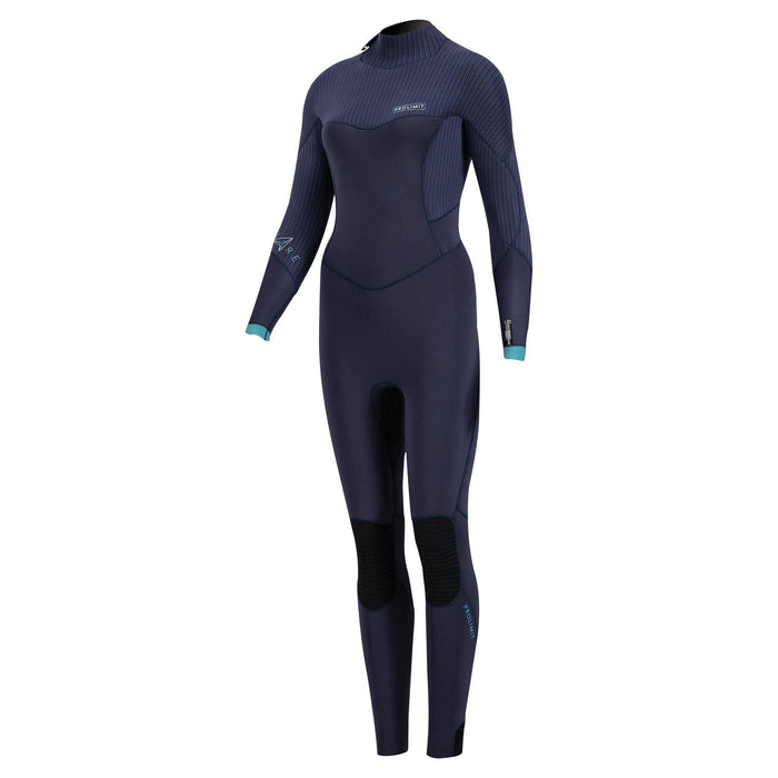 Prolimit Flare 5/3mm Winter Steamer Back Zip Ladies wetsuit in navy with aqua details