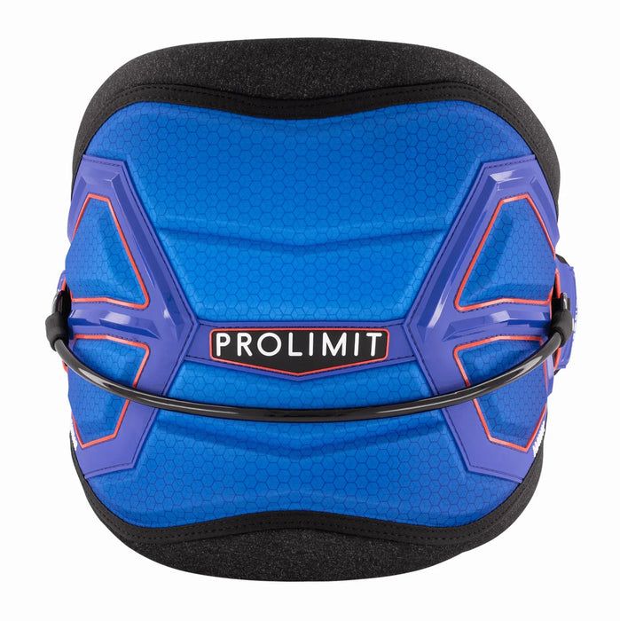 Prolimit Hawk Kite Waist Harness Blue Ocean LTD with hexagonal blue padding and black bar