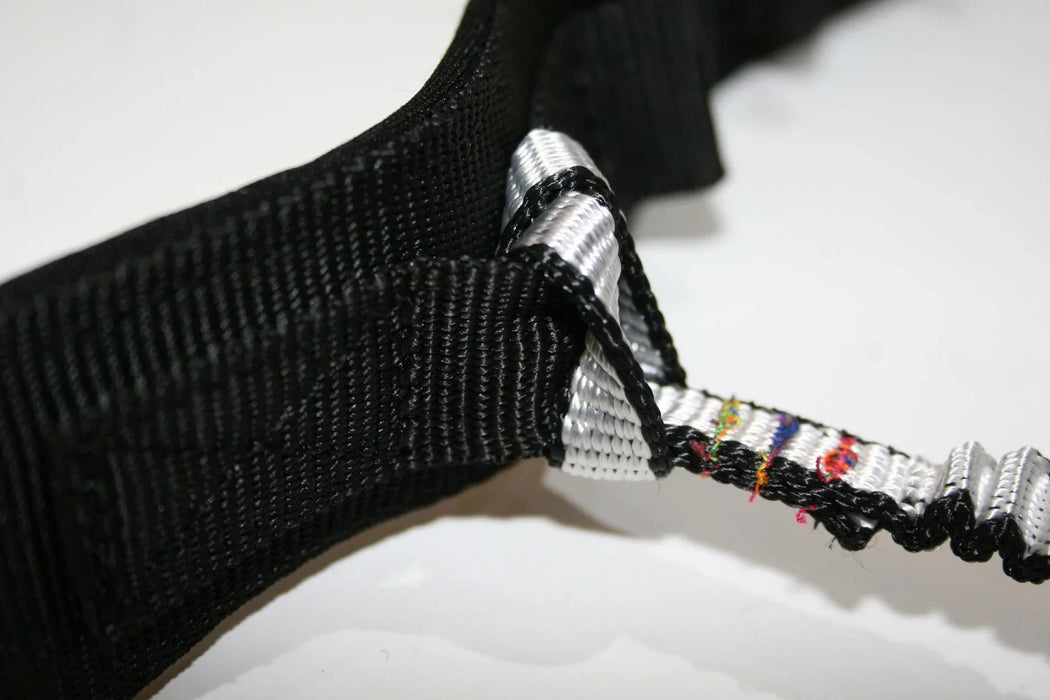 Prolimit wingfoil waist belt black with white and multicolour stitching strap detail