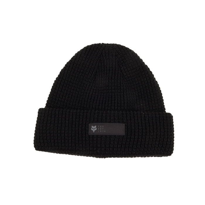 Fox Zenther fleece-lined beanie in Black