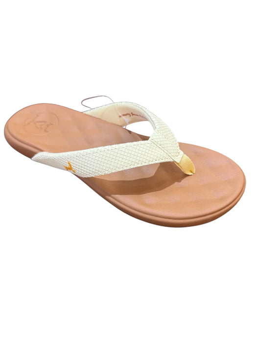 Reef women’s pale banana flip flops, cushioned yellow straps, summer surf footwear