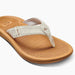 Reef Santa Ana beige flip flop sandal with textured tan sole for watersports lifestyle