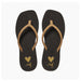 Reef Seas Ladies Flip Flops Cocoa, brown base with tan straps and heart logo design